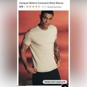 ALO Yoga - Bone - Conquer Reform Crewneck Short Sleeve - Size Small - NWT